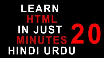 HTML tutorial for beginners in Urdu Hindi | Learn HTML