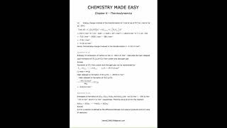 Thermodynamics exercise solution; hess law; entropy and gibbs free energy; carnot cycle and theorem;