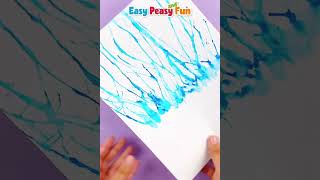 Straw Painting Cloud Craft – Blow Painting