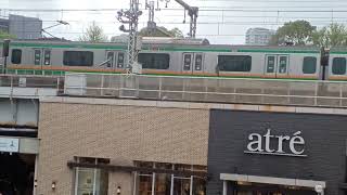 JR東日本E233系3000番台宮ヤマU626編成+宮ヤマU234編成1587E上野東京ライン・東海道線普通小田原行き上野駅前通過