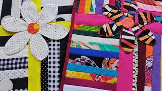 Aprenda a Fazer Este Lindo Tapete de Retalhos com Flor Aplicada!! Passo a Passo #diy #patchwork 