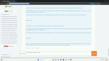 smooth scroll to an element in react