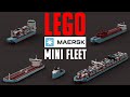 Lego cargo ships  mini maersk fleet