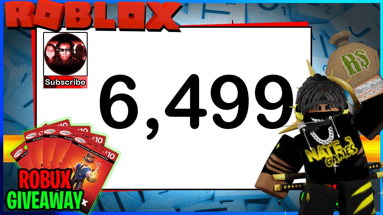 6 500 Subscribers Live Robux Robux Giveaway Youtube - roblox added 2 new devex cash outs 450m 600m robux roblox