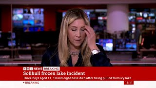 BBC News presenter on the verge of tears as she announces the news of three child deaths