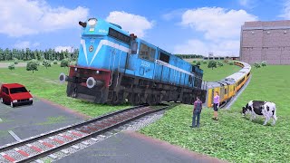 Trains vs Giant Bulge - BeamNG.Drive