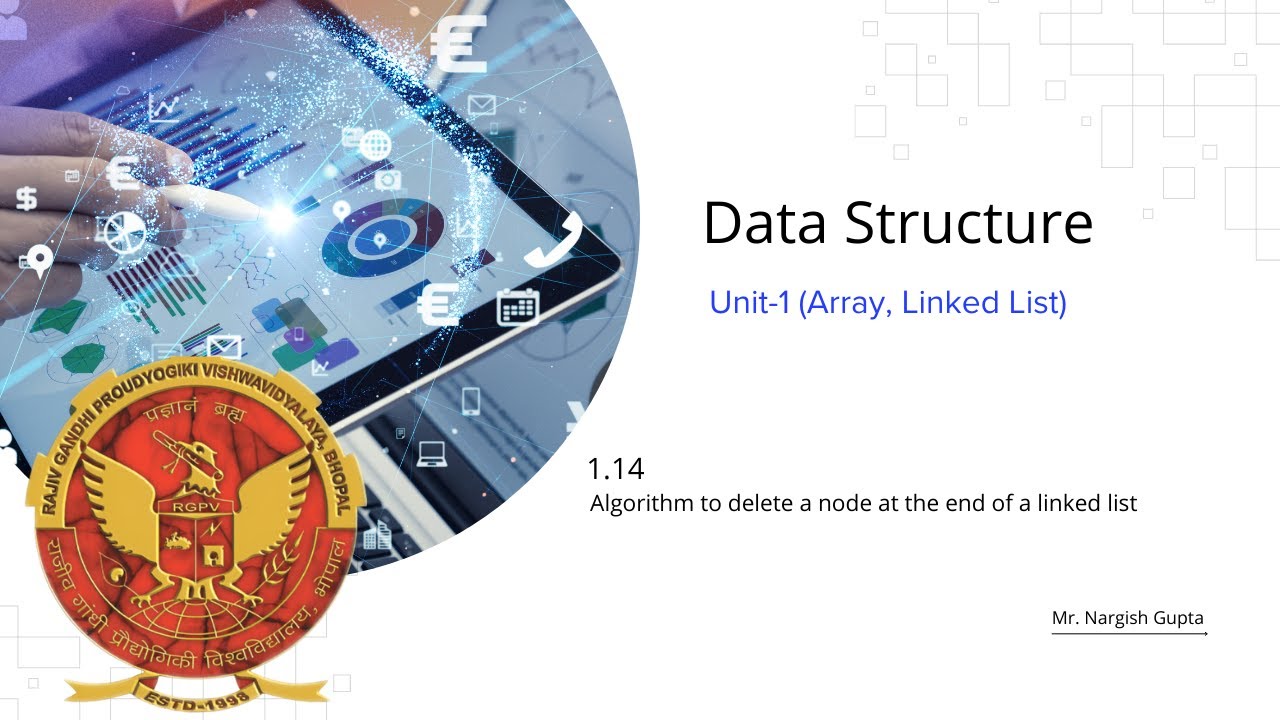 1 14 algorithm to delete a node at the end of a linked list unit 1