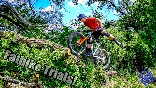 A Fallen Tree Gets the Best of Me - Fatbike Trials on Skinny Limbs