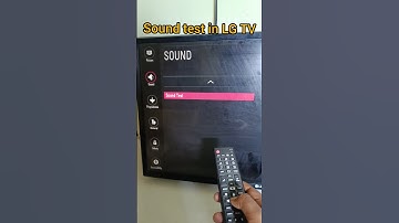 how to do a sound test in LG TV #tv #sound #shorts