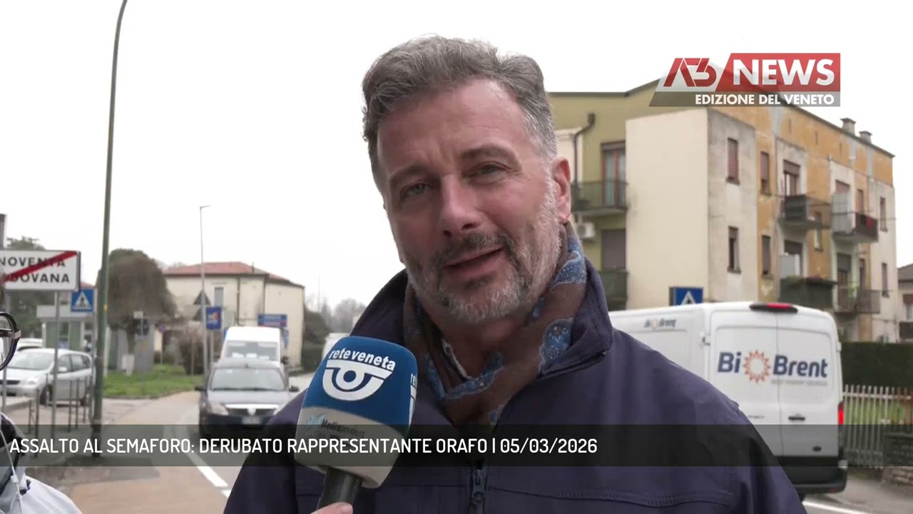 ASSALTO AL SEMAFORO: DERUBATO RAPPRESENTANTE ORAFO | 05/03/2026