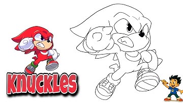 How to Draw Knuckles the Echidna #knucklestheechidna #knuckles #drawing 