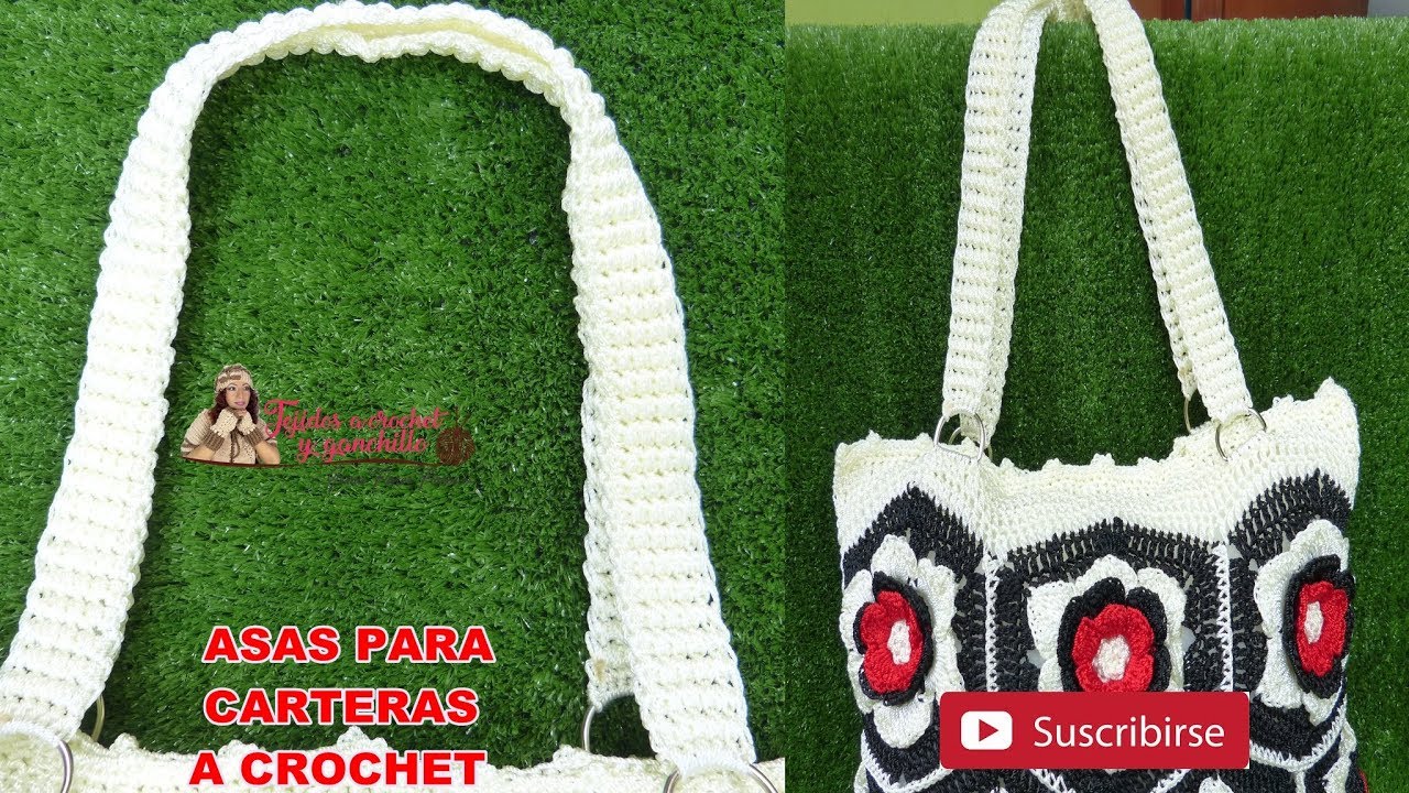 COMO HACER ASAS PARA BOLSO A CROCHET