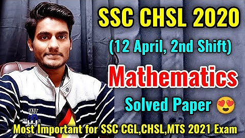 SSC CHSL 2020 Tier-1 (12 April, 2nd Shift) Solved Paper by Rohit Tripathi | M.Imp for CGL,CHSL 2021