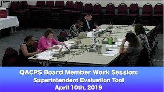 Queen Anne's County Board of Education Work Session 4 10 2019