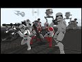 First Order Army SUPER FORTRESS Siege - Men of War: Star Wars Mod Battle Simulator