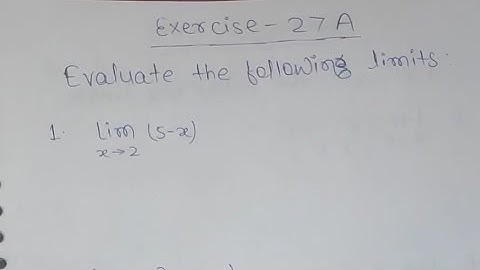 Limits Ex 27 A / Q no 1 to 4 R S Aggarwal Class 11th Math