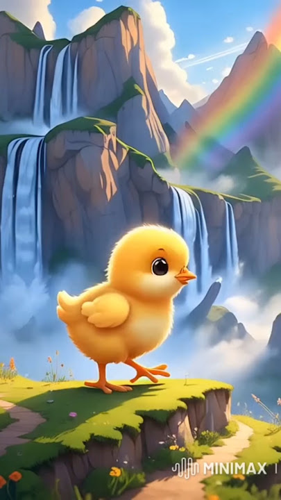 anak ayam bermain di atas bukit yang indah #funny #cartoon #ayamlucu #chicken
