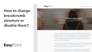 How to change breadcrumb structure or disable them