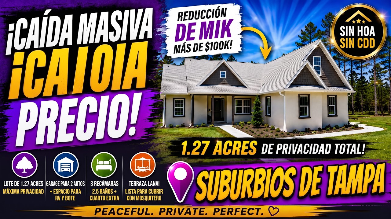 ¡1.27 Acres + SIN HOA + SIN CDD — Y CUESTA MENOS DE $500K!