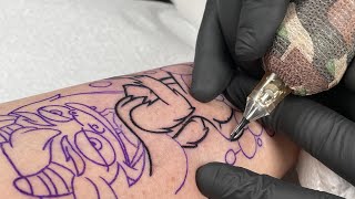 Big Mouth Connie tattoo | Time lapse