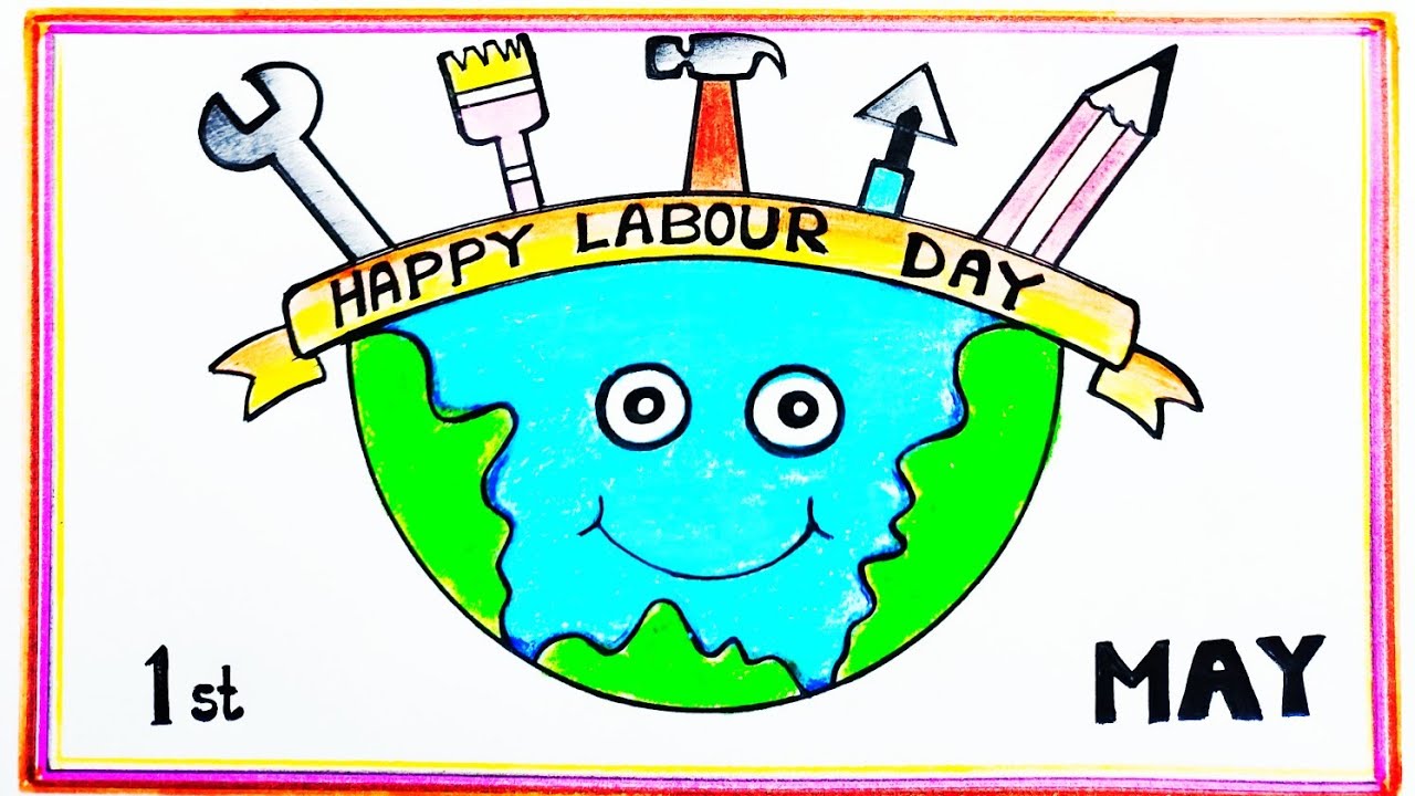 World Labour Day Drawing/World Labour Day Poster Drawing/How to Draw Labour Day Drawing