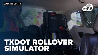Texas Department of Transportation emphasizes car safety with rollover simulator