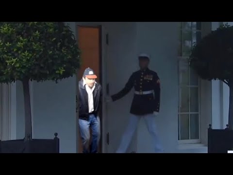 Tommy Shlug spotted leaving The White House ft. Shpooked Guard