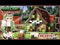 🍂 I built a Mushroom Storage Room &amp; Got Enchanted in my 100 Days of Cottagecore Minecraft World!🍄