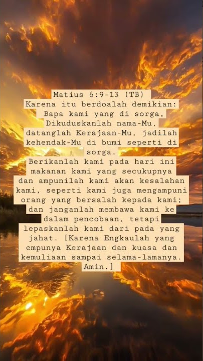 Bapa Kami Yang Ada Di Sorga #lagurohanikristen #ayatalkitabhariini #ayatfirmantuhan