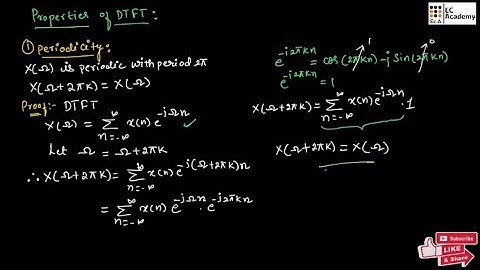 Properties of Discrete time Fourier transform (Part -1) in signals and systems || EC Academy