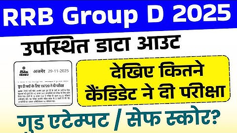 RRB Group D 2025 Attendance & Safe Score | RRB Group D exam 2025 Expected Cut Off