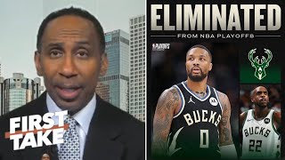 FIRST TAKE | "Dame is a huge part of problem!" - Stephen A. react to Bucks being eliminate by Pacers