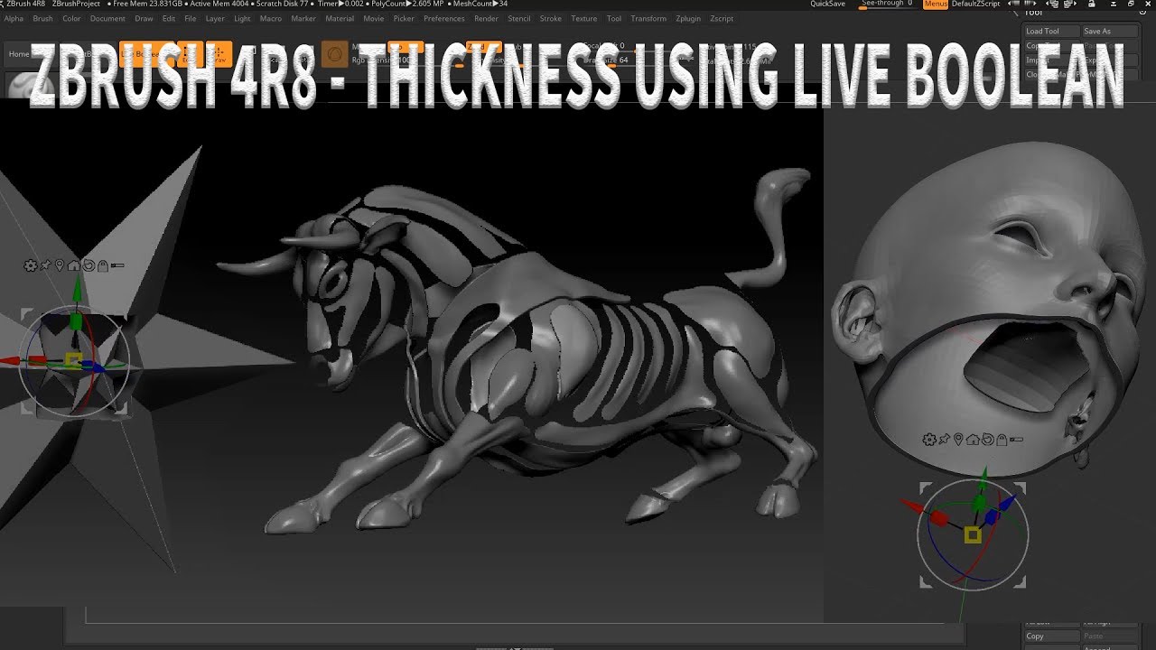 how can i increase thickness in my model zbrush