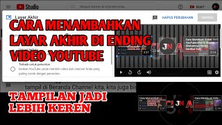 Cara Menambahkan Layar Akhir di Ending Video YouTube