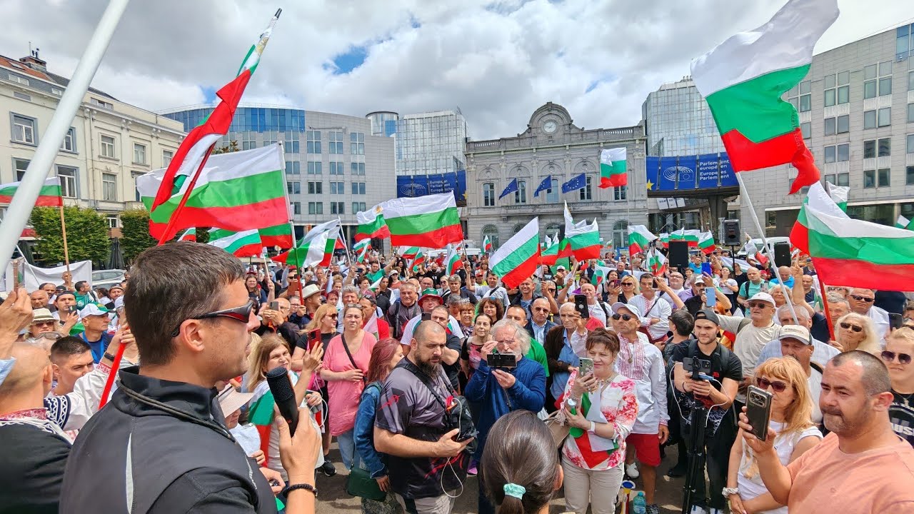 На живо от протеста в Брюксел !