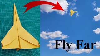 How to fold a paper airplane to fly forever ✈️ WORLD RECORD PAPER AIRPLANE for Flight Time
