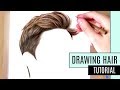 How to Draw Hair | Coloured Pencil Drawing Tutorial - Realistic short hair