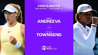 Mirra Andreeva vs. Taylor Townsend | 2024 Madrid Round 1 | WTA Match Highlights