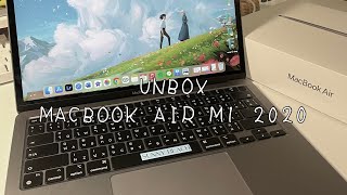 UNBOX MACBOOK AIR M1 2020 🎉 | Unbox the last person | spacegray color | change the new desk corner 💻