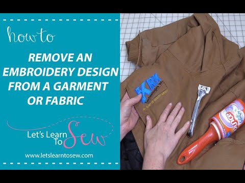 How To Remove An Embroidery Design From A Garment or Fabric