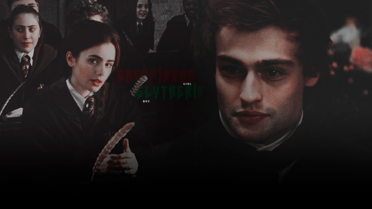 the story of slytherin boy and gryffindor girl (Douglas Booth & Lily Collins)