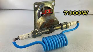 Experiment Electric !! Free Energy 7000w Generator Self Running With Speaker Tools Use Copper Wire
