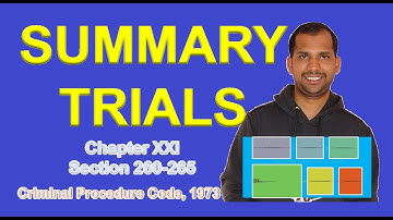 Summary Trials | Section 260 - 265 | CrPC