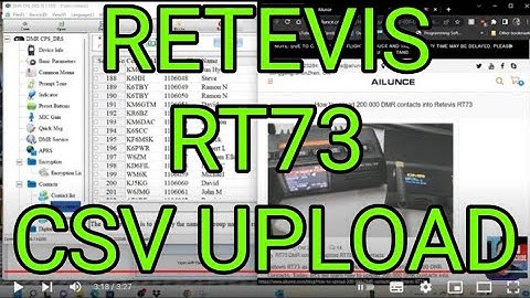 RETEVIS RT73/DB25-5 DMR CSV Contacts Process-Install