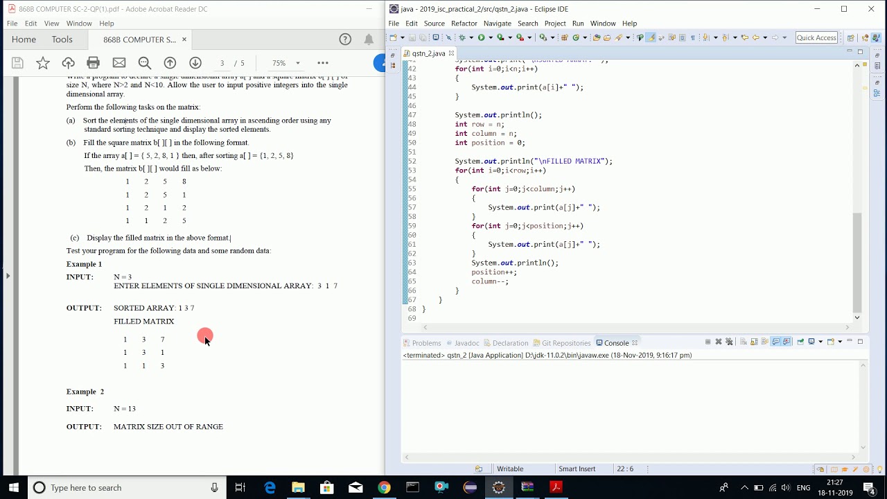 Qstn  2 ISC 2019 Computer Science Practical Paper |  | Like Share Subscribe |