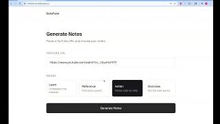 NoteTube Demo – Turn YouTube Videos Into Notes