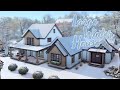 Большой зимний дом🤍│Строительство│Large Winter House│SpeedBuild│NO CC [The Sims 4]