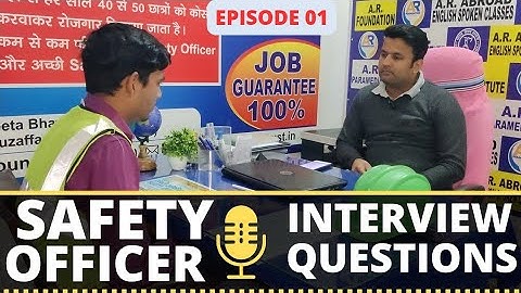 Safety Officer Interview Questions for freshers  | Ep 01 | A.R Abroad Fire and Safety Institute