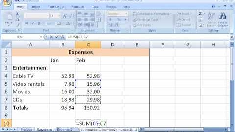 Excel 2007: Use simple formulas to do the math