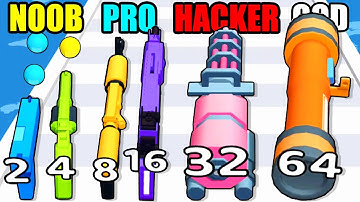 NOOB vs PRO vs HACKER vs GOD Merge Gun Run